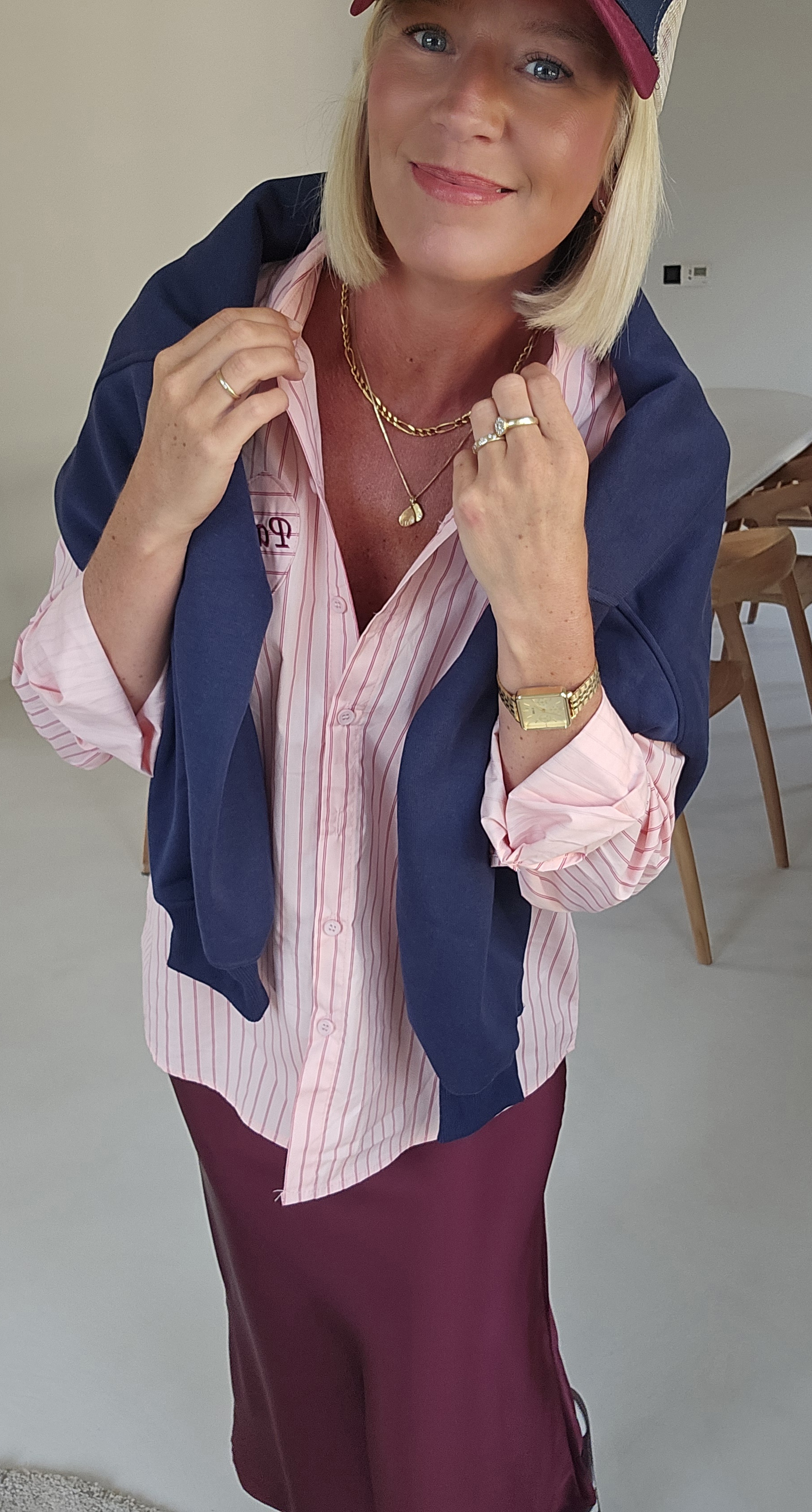 PARIS CHÉRI striped shirt soft pink