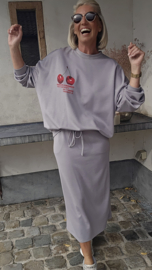 LOVELY sweatshirt skirt grey