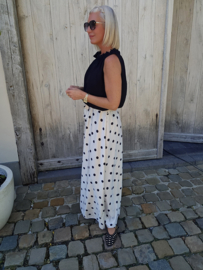 DOMANI satin dots skirt ecru