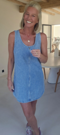 PIEN sleeveless jeans dress midi blue