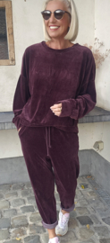 VERO soft velvet jogger set plum