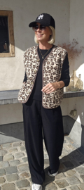 MELIA sleeveless teddy jacket leo