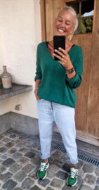 MABEL loose knit bottle green