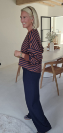 AMANDA striped sweatshirt chocolat navy