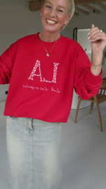 LA sweatshirt red