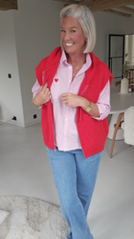 ROSALINE stripe shirt pink