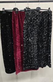 IRI midi glitter skirt curvy line silver