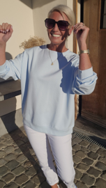 LUMINA coton sweatshirt soft blue