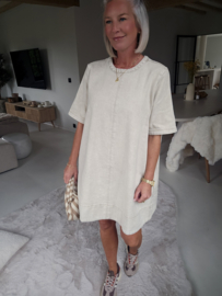 EMMA denim dress beige
