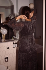 GLITTER maxi dress silver