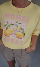 LEMON TARTE cotton sweatshirt yellow