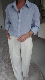 GOLDEN HEARTS shirt striped blue