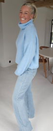 CHARLINE turleneck knit pastel blue