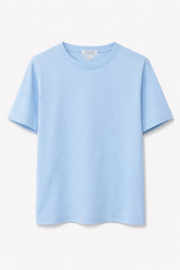 SOLARA basic cotton tee curve soft blue
