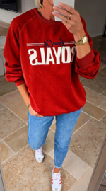 ROYALS oversized sweatshirt darker red