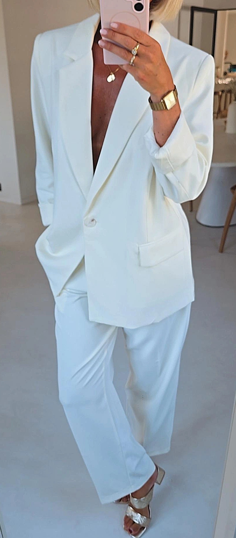 CECILIA suit pants ecru