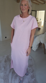 LESLIE cotton maxi dress pink