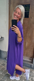 RHEA maxi shirt dress purple