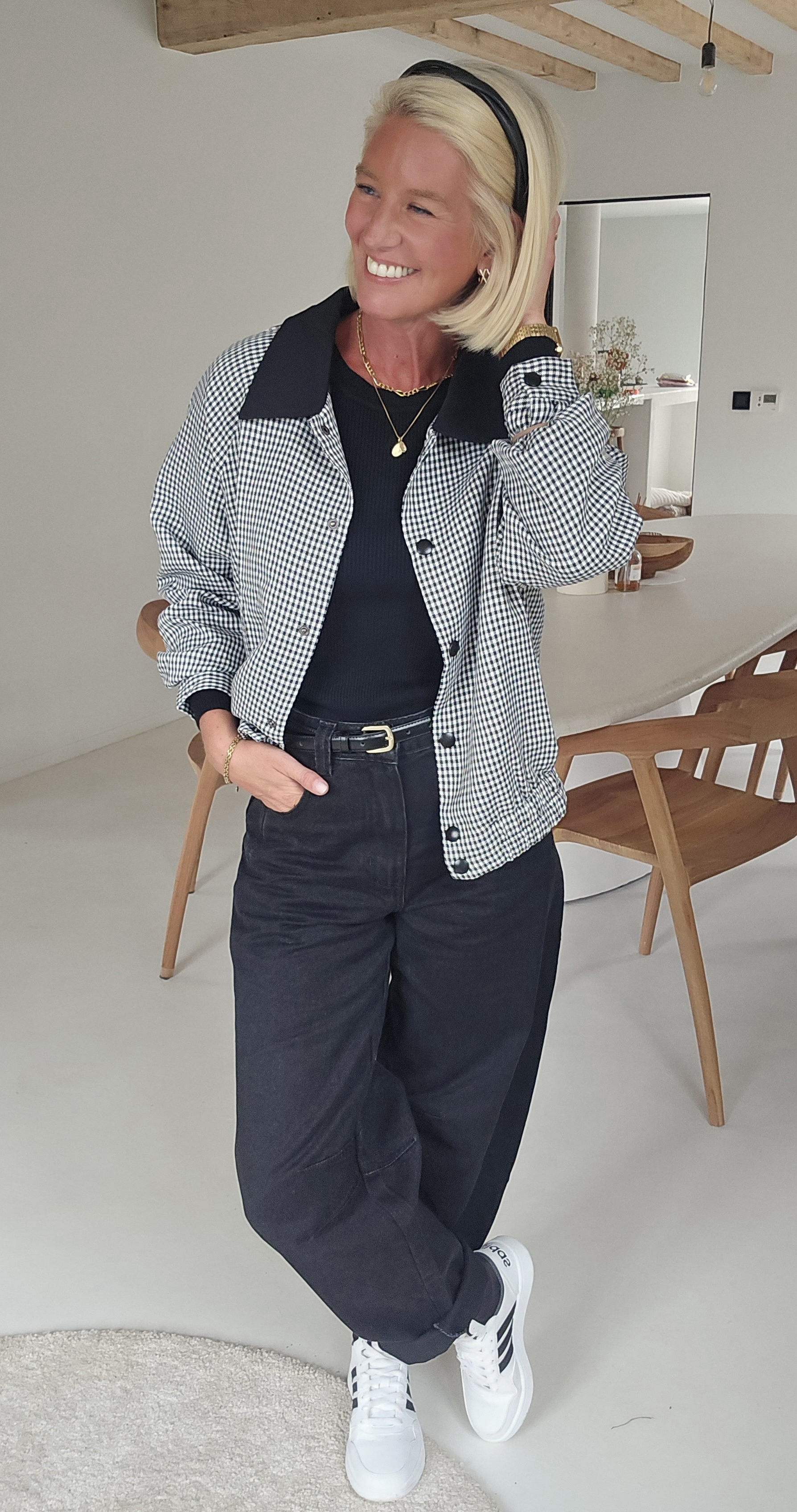 CHRISTIEN barrel jeans black