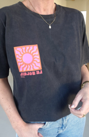 LE SOLEIL cotton T-shirt black