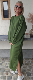 ROBYN maxi sweatshirt fleece dress olive