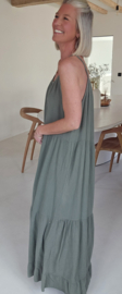SANTORINI maxi tetra dress khaki