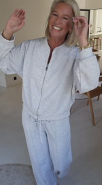 JUNA jogger sweat cardigan grey