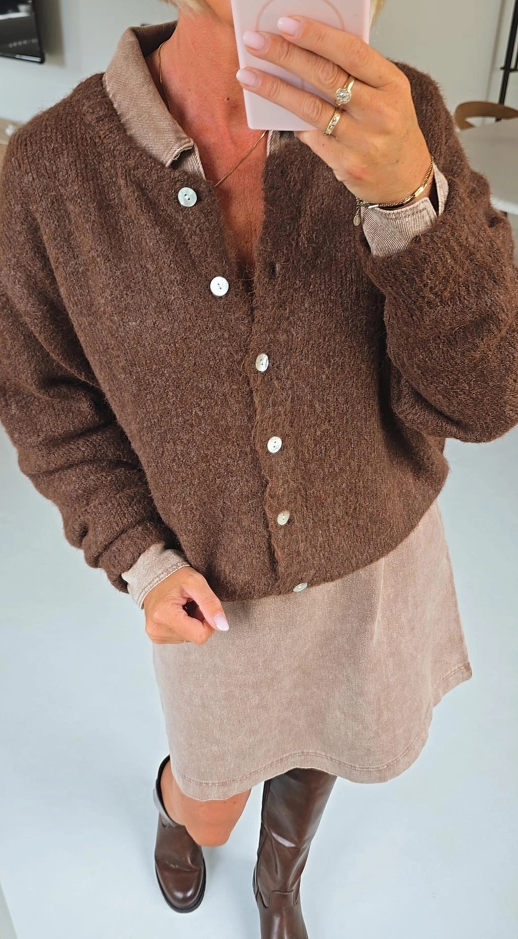 LIESJE cardigan chocolat