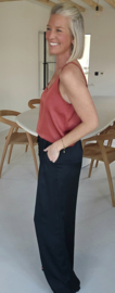 SALLI satin loose pants black