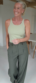 BENEDICTE loose wide leg pants khaki