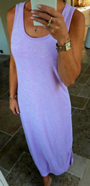 DIDI terry maxi sleeveless dress pastel lilac