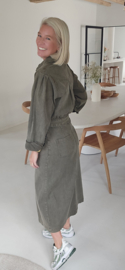 MADELON maxi jeans dress washed khaki