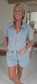 KAE jeans shorts soft blue