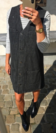 MOLLINE sleeveless jeans dress black