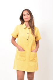 THE PERFECT JEANS dress short-sleeved yellow