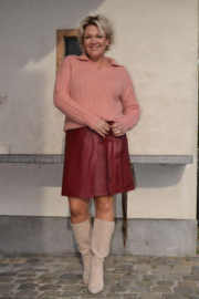 LIDY pu skirt burgundy