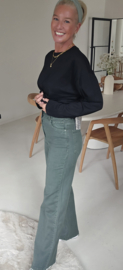 NATALIA wide leg jeans khaki
