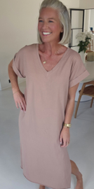 MELTE maxi T-shirt dress camel