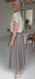 CELINE satin T-shirt champagne