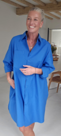AUDREY shirt dress royal blue