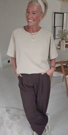 JITSE short-sleeved sweatshirt beige