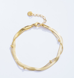 DOUBLE TROUBLE golden bracelet