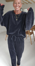 VERO soft velvet jogger set anthracite