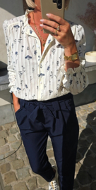 MISSIE cotton blouse blue