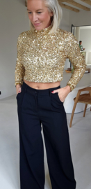 SHINE cropped top gold