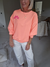 ICONIC CLUB sweatshirt neon peach