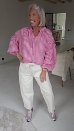 CALM CURRENT relaxed carrot pants ecru