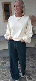 ZITA soft corduroy pants bottle green