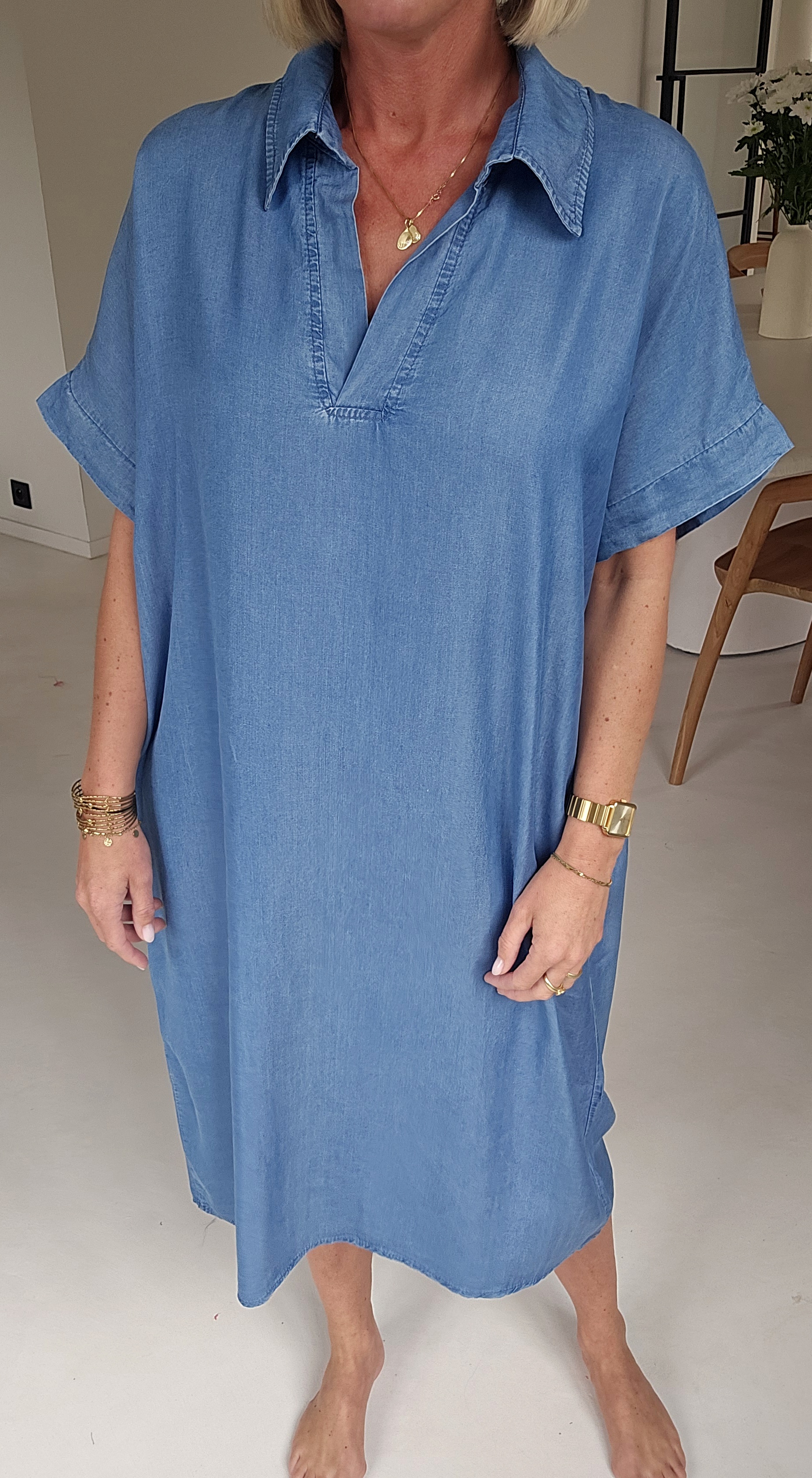 LUNI lyocell shirt dress