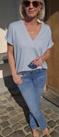 INA viscose tee soft blue